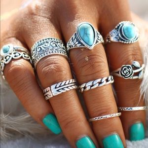 brand new sterling and turquoise ring sets